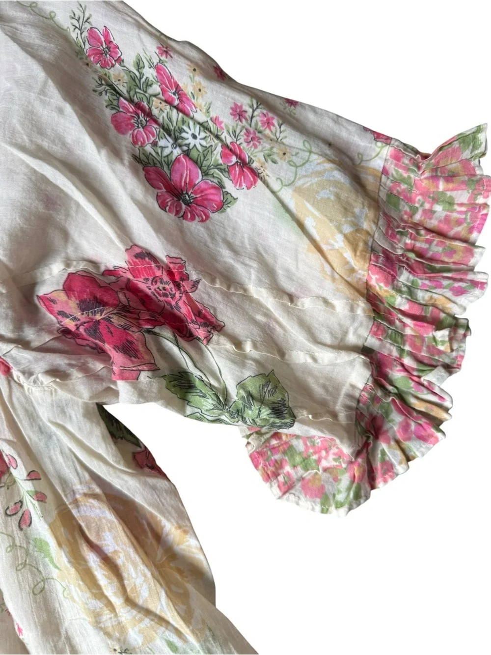 Free People Hey Lover Floral Printed Flowy Top - Picture 6 of 7
